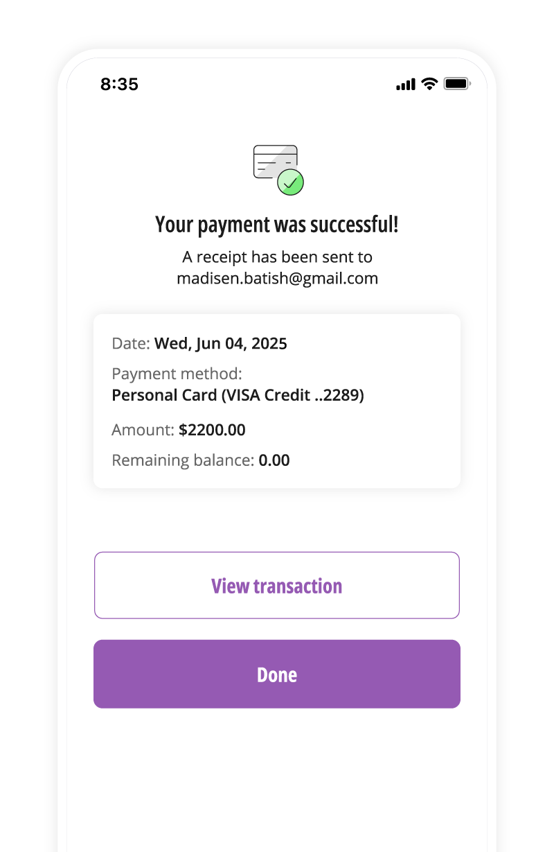 iPhone on slight angle with Nestio splash screen and logo showing. 